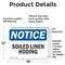Signmission Soiled Linen Holding, 18 in W x Rectangle, Vinyl Decal OS-2PACK-NS-D-1218-L-18358 - alternate 2
